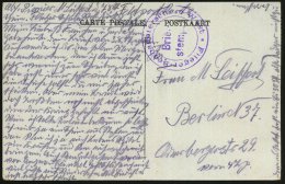DT.BES.BELGIEN 1917 (7.8.) Seltener, Viol. 2K-HdN: Flieger-Beobachterschule West/* (Nr.1293) + Hs. Abs., Klar Gest.... - Other & Unclassified