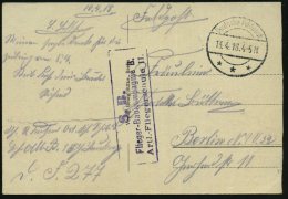 DEUTSCHES REICH 1918 (13.4.) 1K-Steg: Deutsche Feldpost/*** = Tarnstempel + Seltener, Viol. Ra.3:... - Other & Unclassified