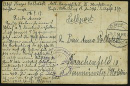 DEUTSCHES REICH 1917 (15.7.) Aptierter 1K-Steg: K. D. Feldpost/** = Tarnstempel (rechts Nicht Ganz Voll) +... - Other & Unclassified