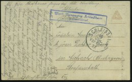 SCHLEISSHEIM 1917 (19.7.) 1K + Blauer Ra.2: Werft-Kompagnie Schleißheim.. + Hs. Abs. "Flieger Ers. Abtl.... - Other & Unclassified