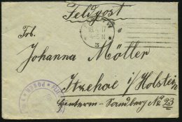 POSEN W/ *3* 1917 (18.4.) MaStrichSt. + Viol. 2K-Hdn: FLIEGER ERSATZ ABTEILUNG No.4/POSEN (Nr.1205, Oben Nicht Ganz... - Other & Unclassified