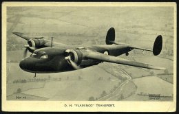 GROSSBRITANNIEN 1940 (ca.) S/w.-Foto-Ak.: De Havilland "Flamingo", Transport-Flugzeug (kl. Eckbugspur) Ungebr.... - Other & Unclassified