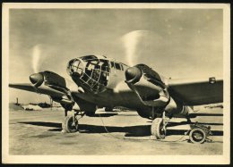 DEUTSCHES REICH 1940 (ca.) S/w.-Foto-Ak.: Heinkel He 111, Starbereit = Werkfoto Heinkel , Ungebr. (Verlag EAS... - Other & Unclassified