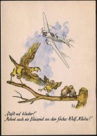 DEUTSCHES REICH 1938 Color-Reklame-Künstler-Ak.: Focke-Wulf Fw 58 "Weihe" (Mehrzweckflugzeug)... - Other & Unclassified