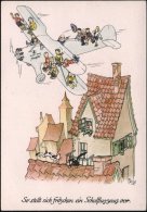 DEUTSCHES REICH 1938 Color-Reklame-Künstler-Ak: Focke-Wulf Fw 44 "Stieglitz", Schulflugzeug ("So Stellt Sich... - Other & Unclassified