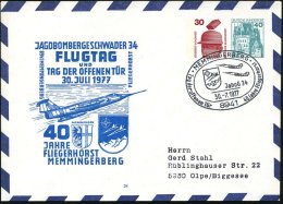 8941 MEMMINGERBERG/ JaboG 34 1977 (5.5.) SSt = 2 "Starfighter" F-104 , Motivgl. Flp.-PU 70 Pf. + 30 Pf. Burgen:... - Other & Unclassified