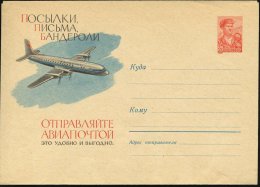 UdSSR 1960 LU 60 Kop. Stahlarbeiter, Rot: Luftpostwerbung = 4mot. Passagierflugzeug Ilyushin Il-18B , Ungebr.... - Autres & Non Classés