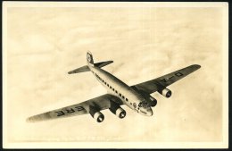DEUTSCHES REICH 1938 (ca.) S/w.-Foto-Ak.: Langstrecken-Passgierflugzeug Focke-Wulf "Fw 200 Condor" , Ungebr. Mit... - Autres & Non Classés