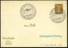 BÖBLINGEN (Württ.)/ ..INTERNATIONALER FLUGPLATZ 1930 (15.3.) HWSt = Startendes Flugzeug (einmotorig) Auf... - Other & Unclassified