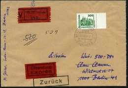 1189 BERLIN-SCHÖNEFELD/ C/ FLUGHAFEN 1990 (2.10.) 1K Auf EF VGO 500 Pf. Schloß Schwerin + Roter VZ: 1186... - Other & Unclassified