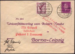 Halle/ Saale 1931 (3.6.) Roter 3L: MLb/Flughafen Halle-Leipzig/(Schkeuditz) (Mi.F 50-01, + 18.-EUR) + Roter 3L:... - Other & Unclassified