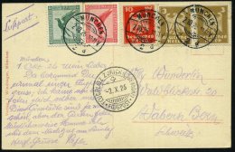 MÜNCHEN/ *2a 1926 (2.10.) 1K-Gitter Auf Flp. Adler 5 Pf. U. 10 Pf. U.a., Bedarfs-Ausl.-Flp.-Kt., Vs. AS:... - Other & Unclassified