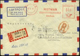 AACHEN 1/ METWAR/ NÄHMASCHINENNADELN.. 1961 (7.2.) AFS 510 Pf.! + RZ: Aachen 1/ T T + Rotes Oval: (R) (Bf. Rs... - Other & Unclassified