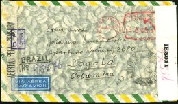 BRASILIEN 1944 (18.7.) AFS: RIO DE JANEIRO/1278 + R-Stempel: BRAZIL/No. (hs.Nr.) Brasilian. Zensur-Streifen (Wo.2 +... - Other & Unclassified