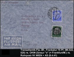 4 WIEN 126/ F 1941 (8.4.) 1K-Steg Auf Satzreiner Frankatur Hindenbg. 25 Pf. U. 50 Pf. (kl. Randrißchen) Rs.... - Other & Unclassified
