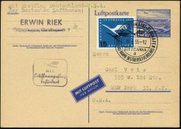 (16) FRANKFURT (MAIN)-FLUGHAFEN/ A/ LUFTHANSA/ AUFNAHME DES ÜBERSEEVERKEHRS 1955 (11.6.) SSt Auf Berlin LP 15... - Autres & Non Classés