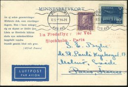 SCHWEDEN 1945 (17.5.) Erstflug-Sonder-Kt. "Der Krieg Ist Aus!": 1. Friedensflug Stockholm - Paris... - Other & Unclassified