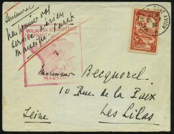 FRANKREICH 1939 (25.7.) 1. Nachtflug: Marseille - Paris , EF 90 C. Gregor V.Tours (Mi.454 EF) Roter Flp.-HdN... - Other & Unclassified