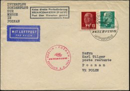 BERLIN NW7/ INTERFLUG/ LUFTPOSTSTELLE 1964 (6.6.) HWSt + Roter Erstflug-HdN: BERLIN - POZNAN/INTERFLUG/ERSTFLUG +... - Other & Unclassified