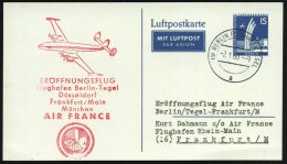 (1) BERLIN FLUGHAFEN TEGEL/  A 1960 (2.1.) 1K-Steg Auf PP 15 Pf. Luftbrücken-Denkmal + Roter HdN:... - Other & Unclassified