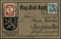 Offenbach/ (MAIN)/ Flugpost Am Rhein U.Main 1912 (12.6.) Sehr Seltener SSt Auf EF 5 Pf. Germania + 1x A. 10 Pf.... - Other & Unclassified