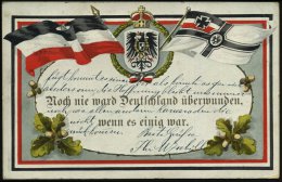 DRESDEN-/ *ALTST.16/ F 1915 (29.11.) 1K-Gitter Auf Patriotischer Color-Propaganda-Ak.: Noch Nie Ward Deutschland... - Other & Unclassified