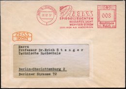 BERLIN-ZEHLENDORF/ 1/ ZEISS/ SPIEGELLEUCHTEN/ BESSERES LICHT/ WENIGER STROM.. 1937 (11.12.) Dekorat. AFS =... - Other & Unclassified