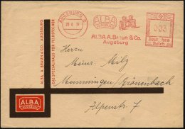 AUGSBURG 2/ ALBA A.Braun & Co 1938 (20.6.) AFS = Fernglas (+ Firmenlogo) Dekorat., Zweifarbiger, Motivgl.... - Other & Unclassified