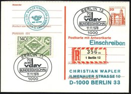 1000 BERLIN 12/ 70 JAHRE/ Vdav/ BUNDESDIASCHAU 1978 (11.11.) SSt = V(verband) D(deutscher) A(mateurfoto-grafen)... - Other & Unclassified
