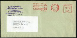 2400 LÜBECK 1/ Nordische Filmtage/ V.30.10.-2.11./ Hansestadt 1986 (8.9.) AFS (Holstentor) Kommunal-Bf., Nur... - Other & Unclassified