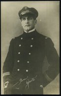 FRANKREICH 1930 (ca.) S/w.-Foto-Ak.: Rene Greste = Filmschauspieler In Marine-Uniform (Autogr.-Faksimile) Ungebr.... - Other & Unclassified