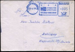 POTSDAM-BABELSBERG/ VEB/ DEFA/ STUDIO FÜR/ SPIELFILME 1955 (23.12.) Blauer AFS = DDR-Dienstfarbe (= DEFA-Logo:... - Sonstige & Ohne Zuordnung