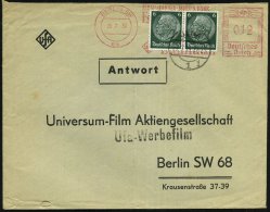 JENA/ 1/ I 1993 (27.7.) 1K-Steg Auf Irrtümlich Mit 2x 6 Pf. Hindenbg. Voraus-frankiertem Antwort-Bf. Mit AFS... - Sonstige & Ohne Zuordnung