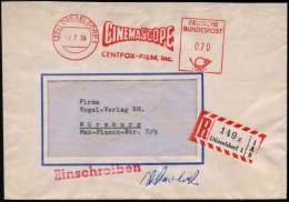 (22a) DÜSSELDORF 1/ CINEMASCOPE/ CENTFOX-FILM Inc. 1959 (3.7.) AFS 070 Pf. (Schriftzug In Cinemaskop-Dehnung)... - Other & Unclassified