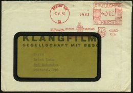 BERLIN SW/ 11/ TELEFUNKEN-/ PLATTE/ TELEFUNKEN/ KLANG-/ FILM 1935 (3.6.) AFS (2 Logi) + Inhalt: Briefbogen... - Sonstige & Ohne Zuordnung