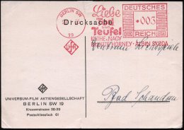 BERLIN SW/ 10/ UfA/ Liebe/ Tod/ UND/ Teufel/ KÄTHE V.NAGY/ BRIGITTE HORNEY-ALBIN SKODA 1935 (29.1.) Seltener... - Other & Unclassified