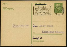 KARLSRUHE (BADEN)/ *2c/ Besuchet/ Den 21.Deutschen/ Feuerwehrtag../ 5.-8.August 1932 (4.7.) MWSt Klar Auf Inl.-Kt.... - Other & Unclassified