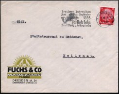 DRESDEN A 24/ *III/ Dresdner Jahresschau/ ..Der Rote Hahn/ Feuerschutz U. Rettungswesen 1935 (5.8.) MWSt = "Roter... - Other & Unclassified