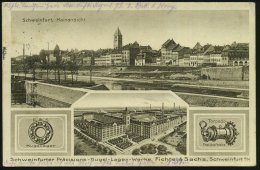 Schweinfurt 1917 (31.1.) Reklame-Ak.: Fichtel & Sachs = Fabrikansicht, Kugellager, Fahrrad-Freilauf (u.... - Other & Unclassified