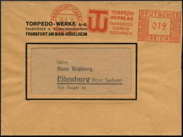 FRANKFURT (MAIN)-/ RÖDELHEIM/ TORPEDO-/ WERKE AG/ FAHRRÄDER/ SCHREIB-/ MASCHINEN 1934 (17.7.) AFS (Logo)... - Other & Unclassified