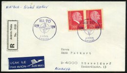 TÜRKEI 1974 (4.4.) Viol. SSt: ANKARA/NATO/1949 1974 (Nato-Logo) Paar 200 Ks. Atatürk + RZ: Ankara Posta,... - Other & Unclassified
