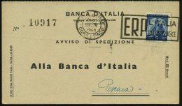 ITALIEN 1950 (18.10.) Seltener MWSt.: TREVISO/ CORR. E PACC./ E R P /L´ITALIA/ RICOSTRUISCE (Text Rechts)... - Other & Unclassified