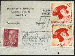 SPANIEN 1958 1 Pta. "400 Todestag Carlos I." = Karl V., 2 Stück + 10 C. Franco, Auf Kleinem... - Other & Unclassified