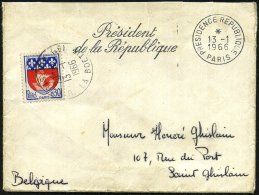 FRANKREICH 1966 (13.1.) MWst.: PARIS/PRESIDENCE REPUBLIQUE/ Président/de La République + 1K: PARIS 8,... - Other & Unclassified