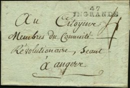 FRANKREICH 1794 Schw. Departement-2L: 47/INGRANDE Klar A. Fernbf. An Mitglied  Im "Comité... - Other & Unclassified