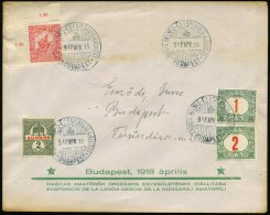 UNGARN 1918 (15.4.) Seltener SSt.: BUDAPEST/POSTA BELYEG-ESPERANTO KALLITAS = Esperanto-Ausstellung , 4 X Klar Auf... - Other & Unclassified