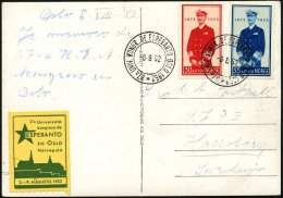 NORWEGEN 1952 (8.8.) SSt.: 37A UNIV. KONGR. DE ESPERANTO OSLO 2x Auf Kompl.Satz  Jubiläum Haakon VII. +... - Other & Unclassified