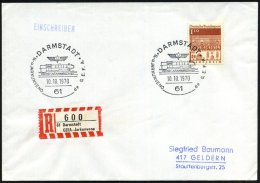 61 DARMSTADT/ 14-a JARKUNVENO De G.E.F.A. 1970 (10.10.) SSt (Dampflok 065) 2x + Sonder-RZ: 61... - Other & Unclassified