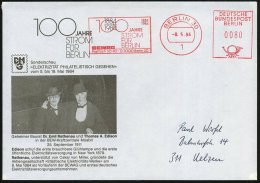 1 BERLIN 30/ 100 JAHRE/ STROM/ FÜR/ BERLIN/ BEWAG.. 1984 (8.5.) Jubil.-AFS Auf Jubil.-SU: Rathenau - Thomas... - Other & Unclassified