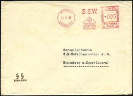 BERLIN-/ SIEMENSSTADT/ S.S.W./ SS/ PROTOS/ DIENST DER/ HAUSFRAU 1936 (20.2.) AFS (Protos-Logo) Firmen-Bf. Mit... - Other & Unclassified